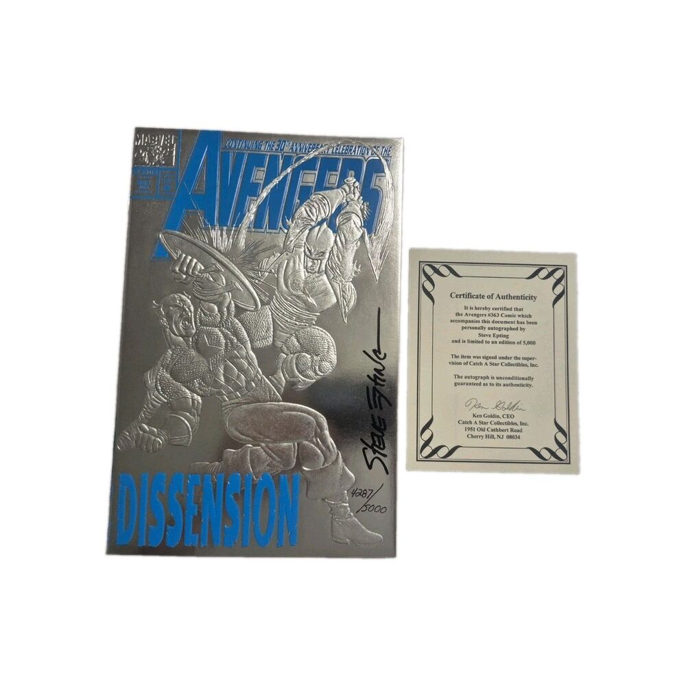 Avengers #363 Marvel 1993 Silver Foil Signed Steve Epting /5000 COA Catch A Star